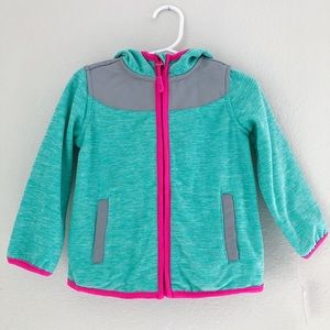 Girls Weatherproof Hooded Zip Fleece Jacket